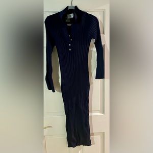 Legoe Heritage maternity long sleeve polo dress. Navy. Size 2 (medium). NWT.